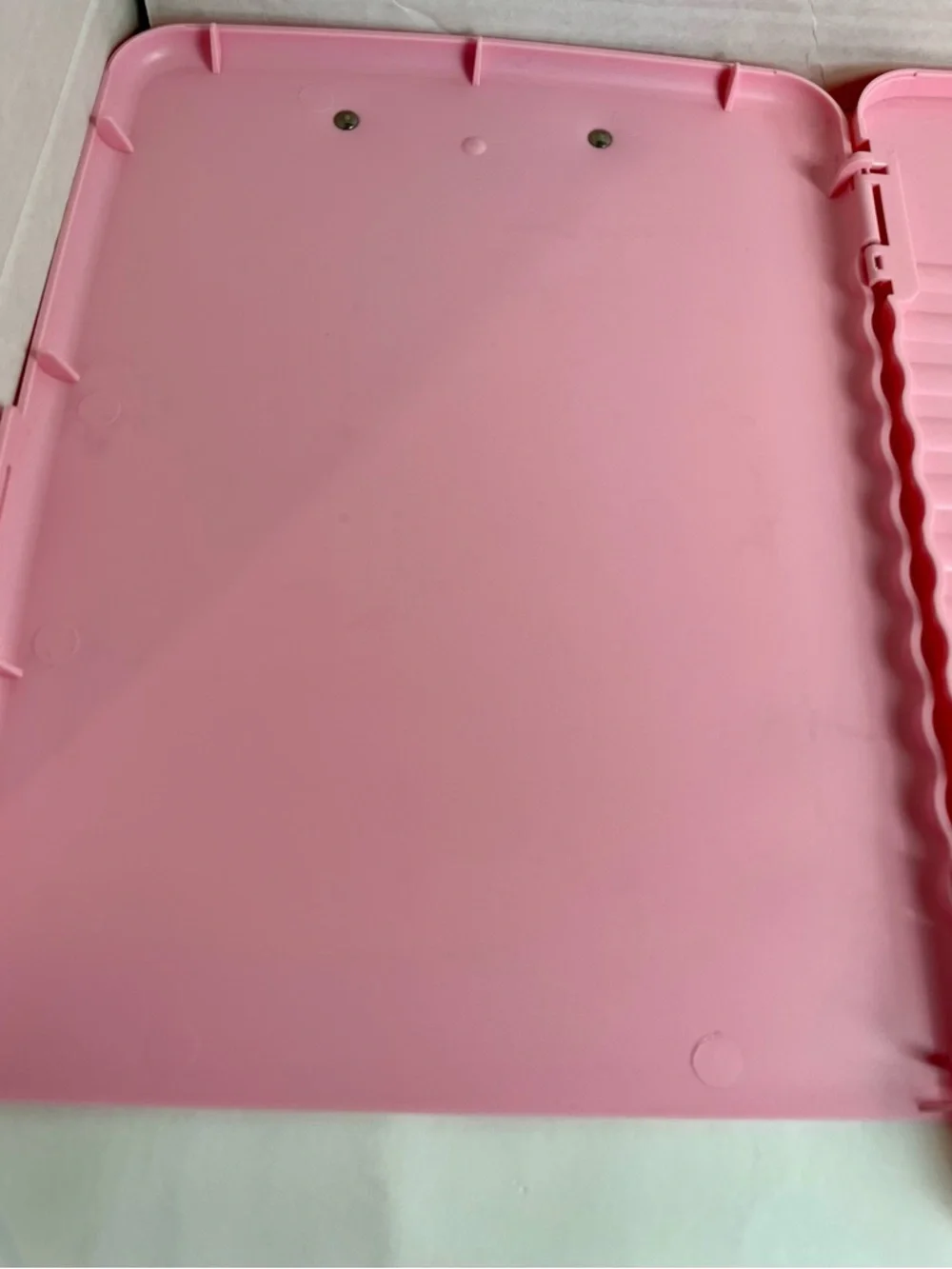 PINK BREAST CANCER AWARENESS CLIPBOARD STORAGE HARD CASE (9 1/2 x 14)
